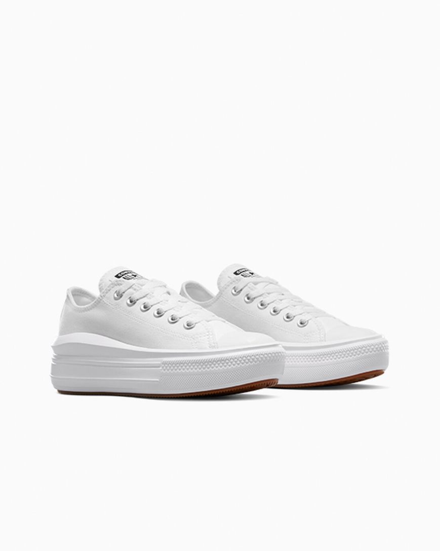 Pantofi Platforma Dama Converse Chuck Taylor All Star Move Low Top Albi | RO UVLWX569